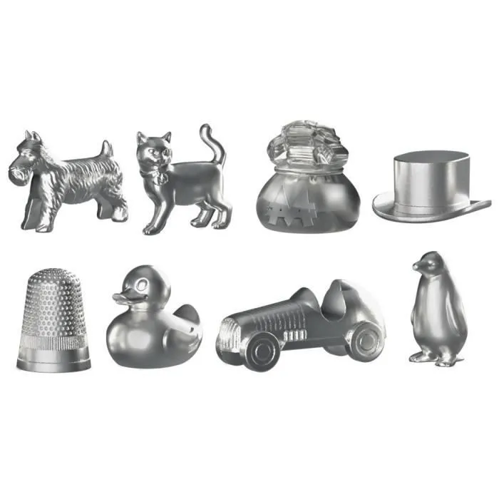 Monopoly classique, jeu de société de plateau, avec boîte de rangement et pions grand format, 2 à 6 joueurs, version FR, dès 8 ans,-3