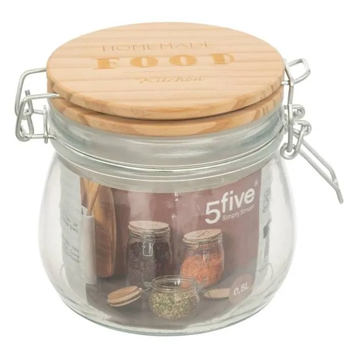 5five - bocal verre couvercle pin "wording" 0,5l-1