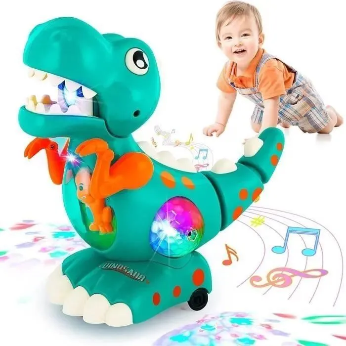 Bebeboutik Jouets Musicaux Bebe 12 18 24 Mois Jouet Musical Bebe Dinosaures Jouet Bebe interactif avec Musique et Lumieres pour Bebe