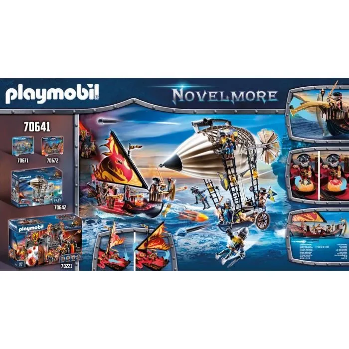 PLAYMOBIL - 70642 - Novelmore - Aérostat de Dario - Dirigeable rigide avec canons intégrés-5