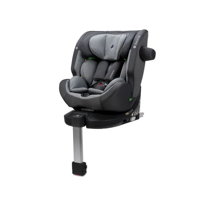 OSANN - Siège auto bébé/enfant One360 SL rotatif Isofix et jambe de force - 40-150 cm - 0 à 12 ans - Groupe 1/2/3  Gris - 40-150 cm-0