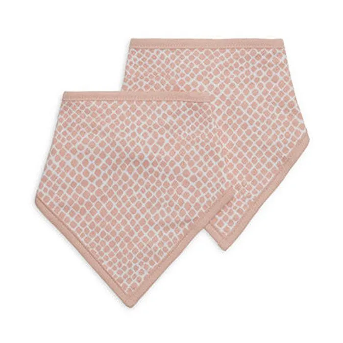 Bavoir Bandana Jollein - Snake Rose Pale - 100% coton-jersey - 37 x 24,5 cm-0