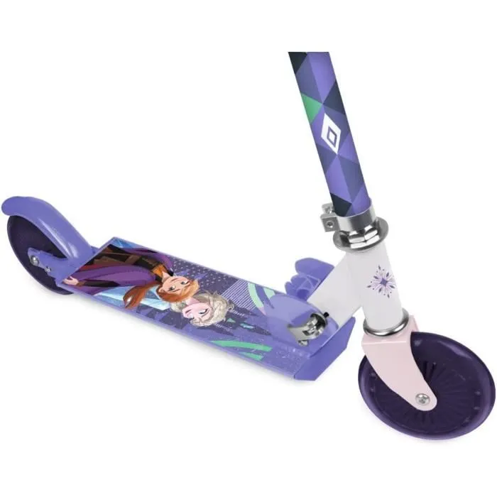 REINE DES NEIGES TROTTINETTE DISNEY 2 ROUES ACIER PLIABLE ET REGLABLE AVEC FREIN ROUE ARRIERE-2