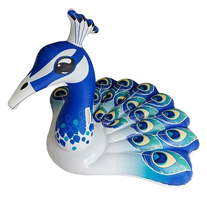Jet lag - Bouée gonflable Paon - L. 150 cm - Bleu-0