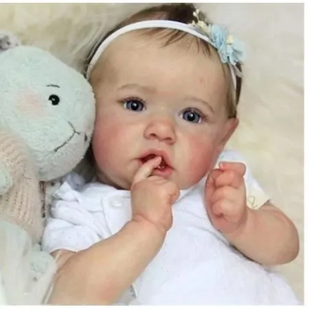 Poupée Reborn - Non spécifié - 56 cm - Silicone réaliste - Mixte - À partir de 3 ans-1