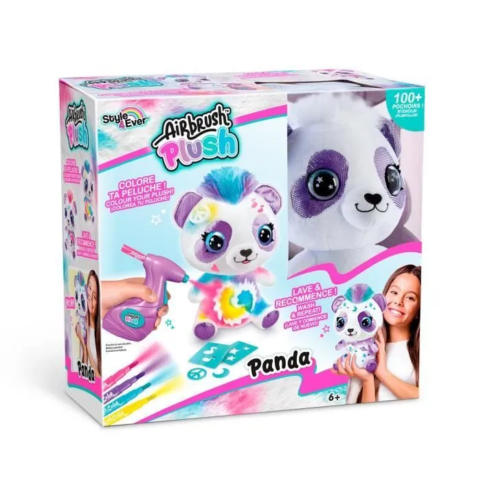 Peluche Airbrush Panda à personnaliser - Peluche spray art avec feutres et pochoirs - OFG 257 - Canal Toys-4