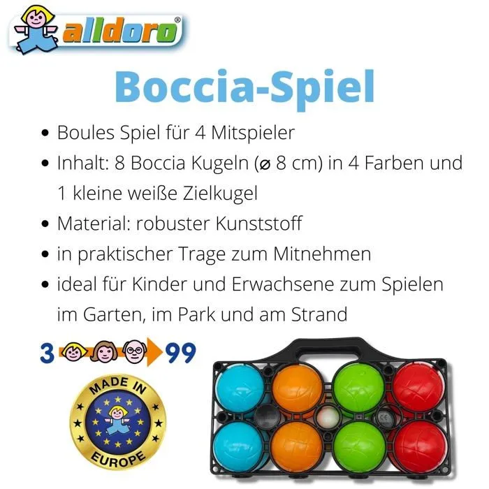 Jeu de quille - jeu d'anneau - jeu de boule - jeu de palet Alldoro - 60044 - Boccia,-2