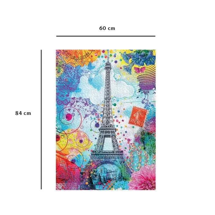 Nathan-Puzzle 1500 pièces-Tour Eiffel multicolore/Lars Stewart-Adultes et enfants dès 14 ans-Puzzle de qualité supérieure-12000950-3