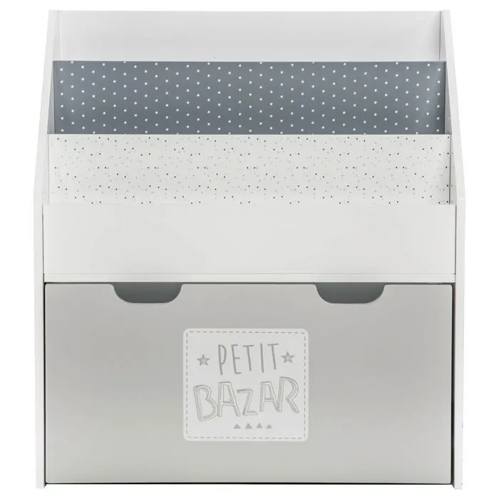 Atmosphera Kids - Bibliothèque enfant Petit Bazar - L. 62 x H. 70 cm - Gris-2
