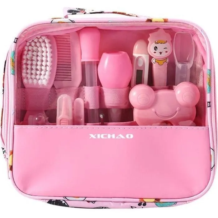 Trousse de Soin et Santé Pour Bébé Essentiel de Toilette - Rose-0