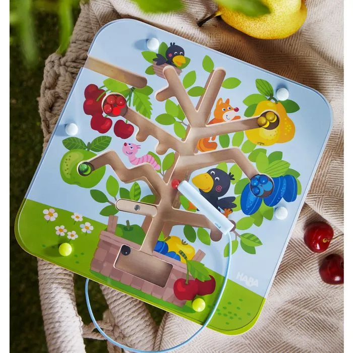 Jeu Magnétique Le Verger - HABA - Labyrinthe Casse-Tête avec Billes Magnétiques - Enfant 3 ans et +-1