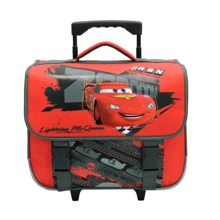 Cartable à roulettes - Disney - Cars - Rouge - 33x14x38 cm - Garçon-0