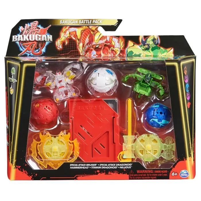 BAKUGAN - Battle Pack - 3 Bakugan + 2 Bakugan Special Attack-0