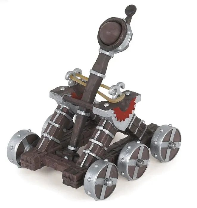 Figurine Catapulte Rouge PAPO - Le Monde Médiéval - Pour Enfant à partir de 3 ans-1