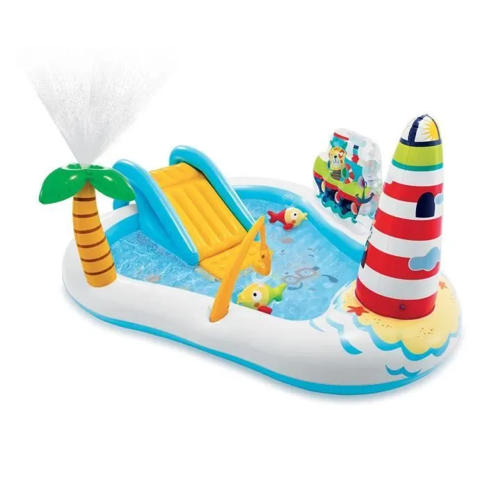 Aire de jeux gonflable - INTEX - Sea Paradise - Rectangulaire - Extérieur - Multicolore-0