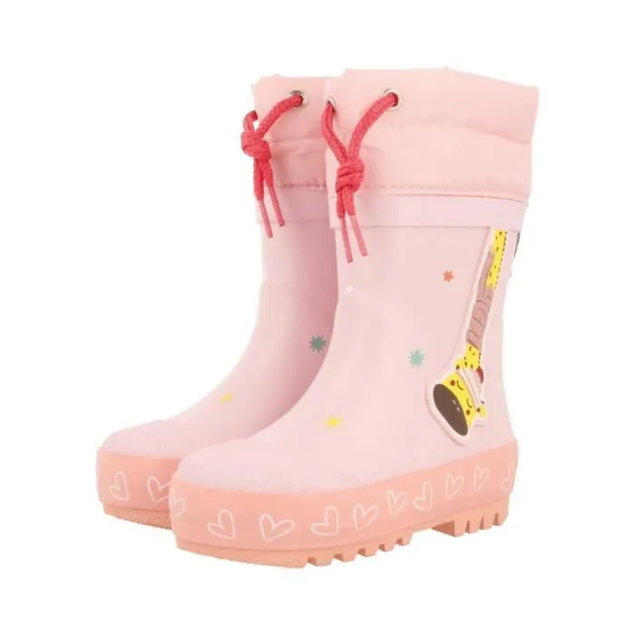 Bottes de pluie bébé fille - GIOSEPPO - Vogar - Rose - Basse - Semelle en caoutchouc-0