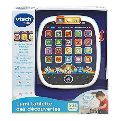 Tablette VTECH BABY Lumi des Découvertes Blanche - Jouet tactile et lumineux pour les tout-petits de 9 à 36 mois-3