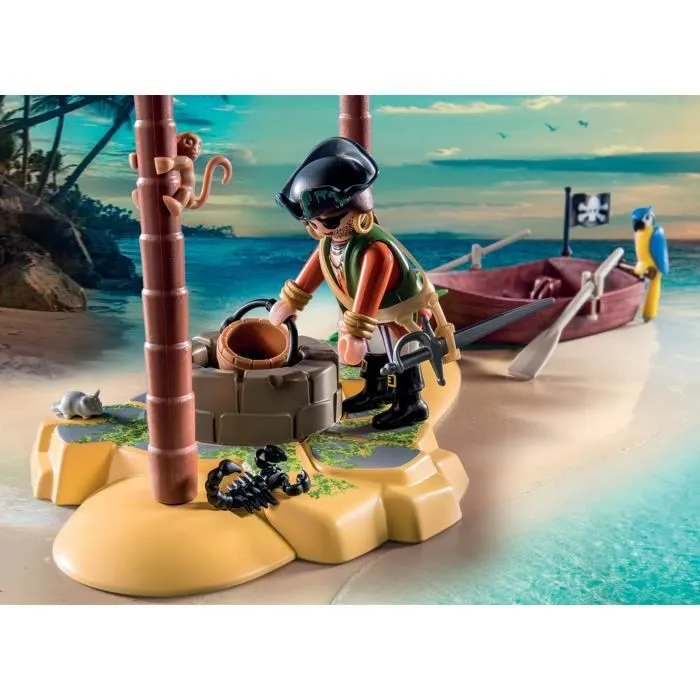 PLAYMOBIL - 70962 - Pirate - Ilôt des pirates - Aventure île au trésor - 104 pièces-3