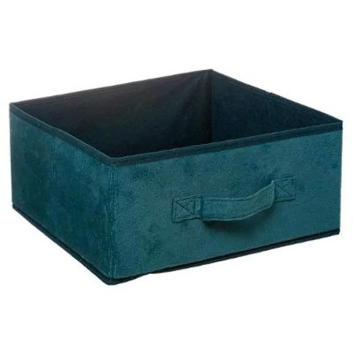 Boîte de Rangement Velours "Mix N Modul" 31x31cm Bleu-2