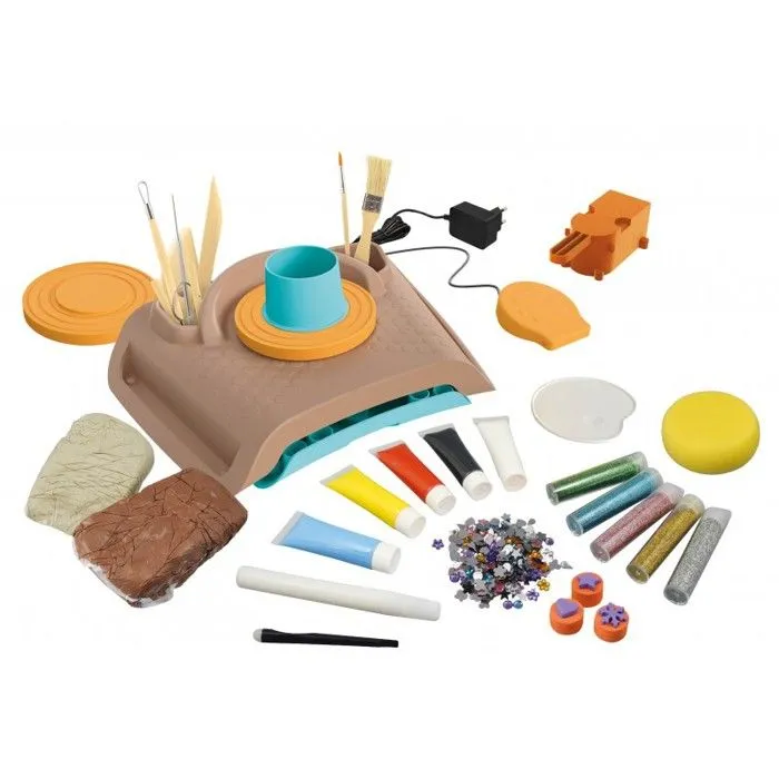 Tour de potier pour enfant - BUKI FRANCE - Professional Studio Poterie - 2 kg de terre fournis-1