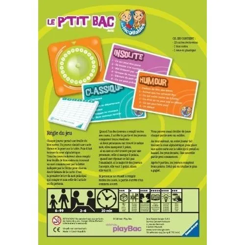 LES INCOLLABLES Le P'tit bac - Ravensburger - Jeu de société enfants - Petit Bac revisité, original et fun - Dès 6 ans-1