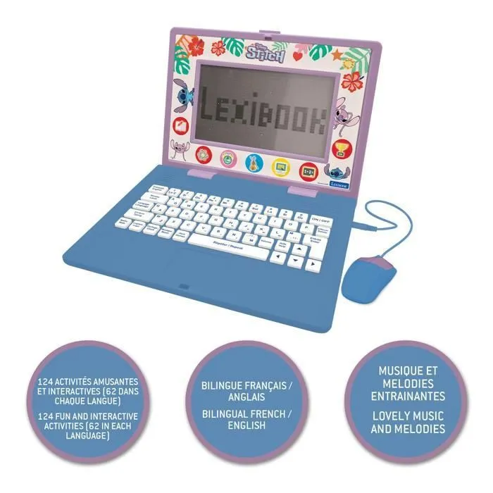 Ordinateur éducatif - LEXIBOOK - Stitch - 170 activités - Bilingue EN/FR - 7 catégories éducatives-2