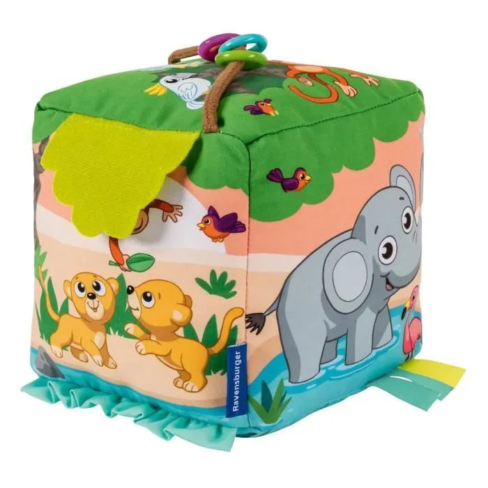Ravensburger play+, Cube d'activités sonore - Les animaux sauvages , 0-12 mois, Premier âge, bébé-1