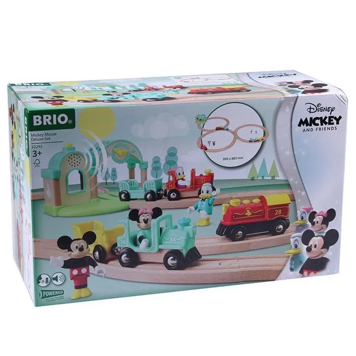 Circuit de train en bois - BRIO - 32292 - Mickey Mouse Deluxe-Disney - Multicolore - Beige - 33 pièces-1