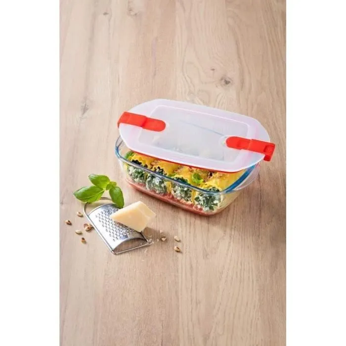 Boîte rectangulaire avec couvercle - PYREX - 1451024 - 23 x 15 cm - 1,1 L - Cook & Heat - Base en verre borosilicate-8