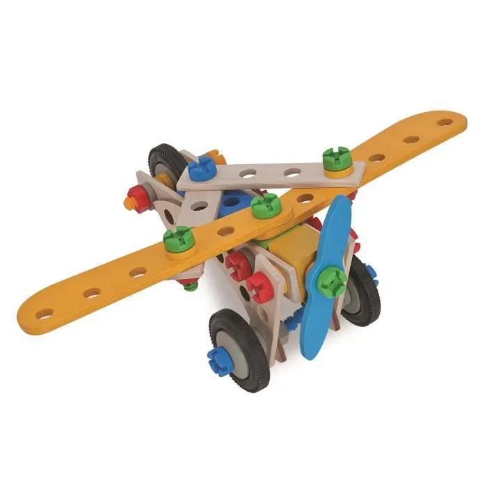 Jouet de construction - EICHHORN - Construction 65 Pcs Grue Mobile - Bois de hêtre - Enfant - Mixte-4