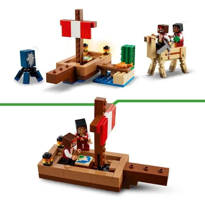 LEGO® Minecraft® 21259 Le Voyage du Bateau Pirate, Set de Construction et d'Exploration-2