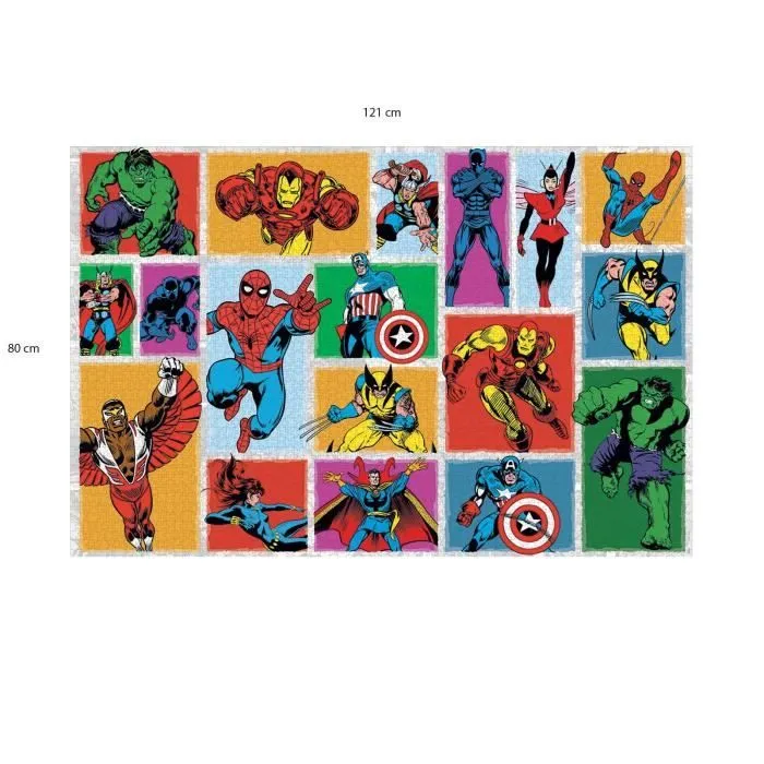 Puzzle 3000 pièces Retro Marvel, Adultes et enfants dès 14 ans, Puzzle de qualité supérieure, Collection Mes Héros, 12001549, Nathan-3