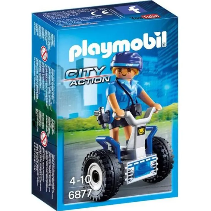 PLAYMOBIL 6877 - City Action - Policière avec Gyropode-0