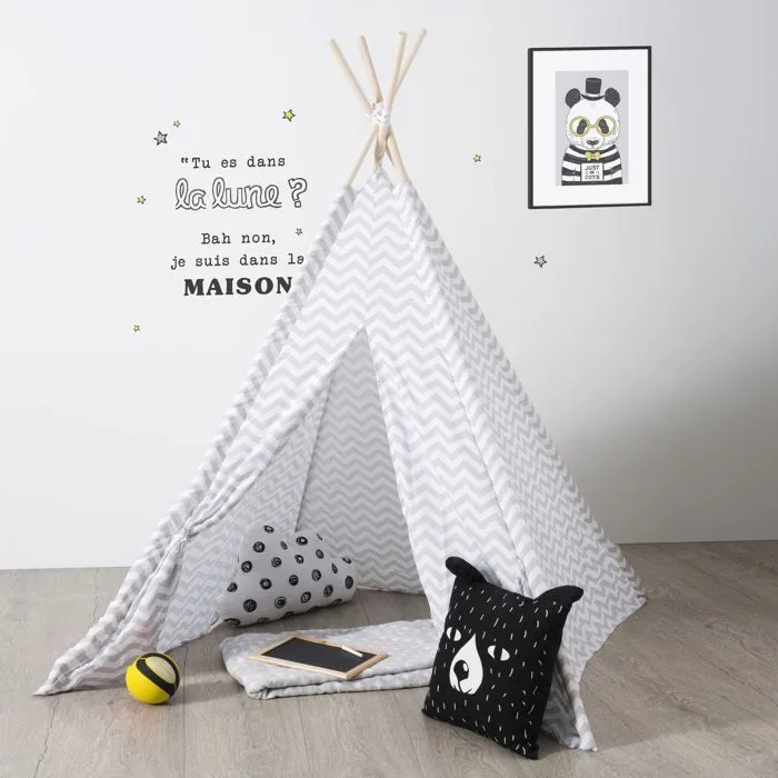 Atmosphera Kids - Tipi de Décoration pour enfant Dream - H. 160 cm - Gris-3
