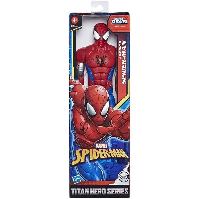 Figurine Spider-Man en armure - Hasbro - Titan Hero Series - 30 cm - Lanceur Titan Hero Blast Gear-1