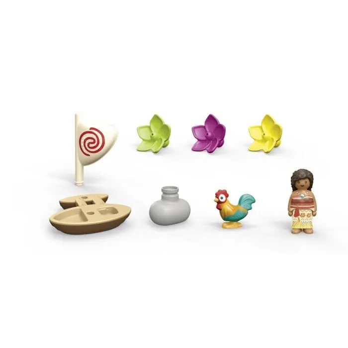 PLAYMOBIL Junior 71459 Vaiana et bateau à voile, Flotte dans l'eau, Jouet pour le bain, Disney, Dès 12 mois-8
