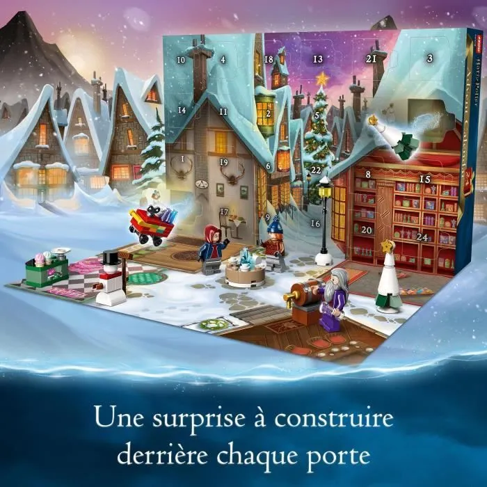 LEGO® Harry Potter 76418 Le Calendrier de l’Avent 2023, avec 24 Cadeaux dont 6 Minifigurines du Village de Pré-au-Lard, Cadeau Noël-3
