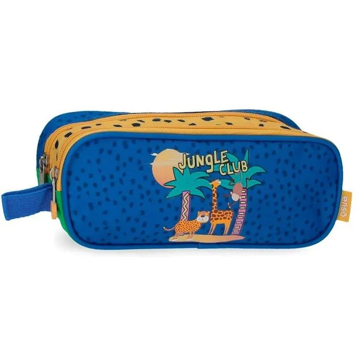 Trousse a stylo Enso - 9464221 - Jungle Club Trousse Double Multicolore 23 x 9 x 7 cm Polyester, Multicolore, Trousse Double-0