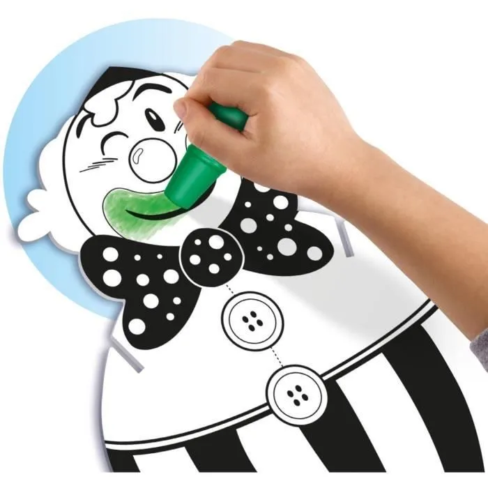 MAPED CREATIV - Mes Premières gommettes et coloriage - Clown 3D à personnaliser - Valisette réutilisable-6