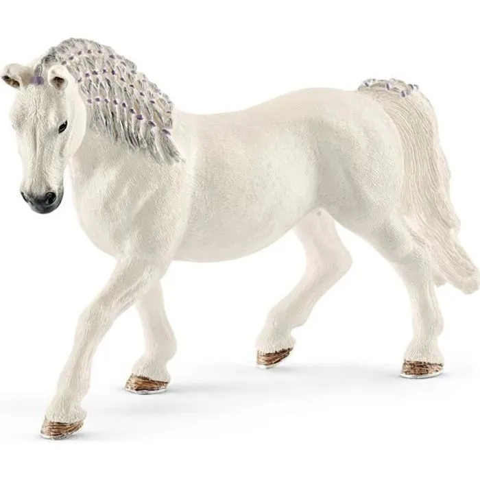 Figurine Schleich Jument Lipizzan - Cheval blanc en plastique peint à la main-0
