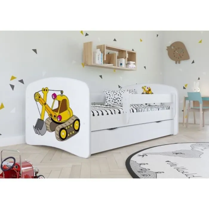 Kocot Kids Lit pelleteuse Babydreams rose avec un tiroir matelas 160/80 - 5903282043510-0