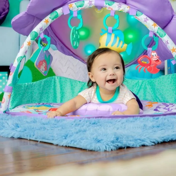 DISNEY BABY Tapis de sol éveil bébé évolutif - Ariel - Arche, jouets sensoriels et musicaux, guirlande lumineuse, miroir, coussin-4