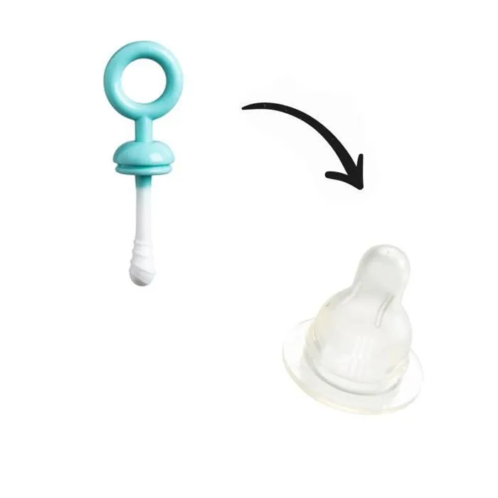 DISNEY Goupillon + brosse tétine Mickey little one - Manche et goupillon en polyprolylène - Picot caoutchouc-3