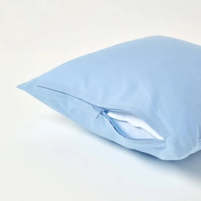 Taie d'oreiller - Homescapes - 40 x 40 cm - 100% Coton égyptien - 200 fils - Bleu-2