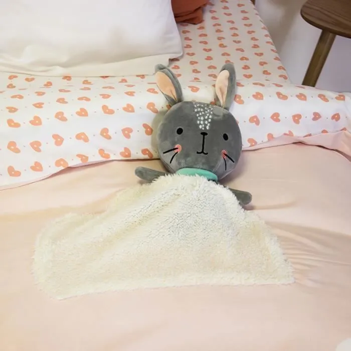 Parure de lit imprimée 140x200 cm Enfant - Housse de Couette + 1 Taie d'oreiller Motif Licorne cœur avec Poche Doudou –Microfibre-2