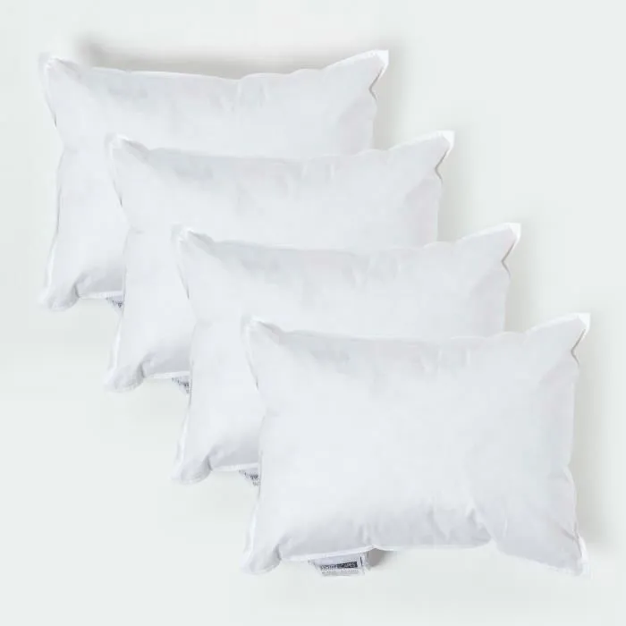 Coussin de garnissage en plumes de canard et coton - HOMESCAPES - 30x40 cm - Blanc - Rectangulaire - Naturelle-0