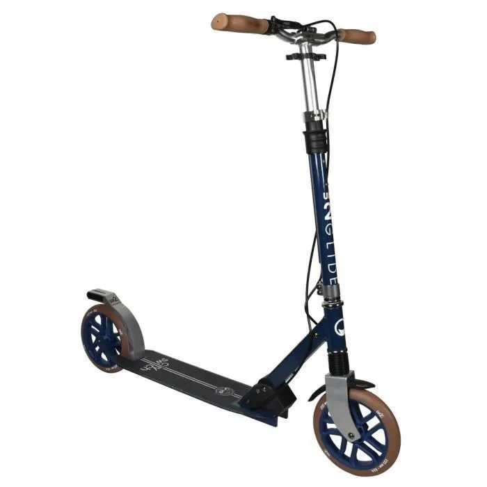 Globber - Trottinette 2 roues citadine SWITCH 2 SAFE - Bleu Marine-0