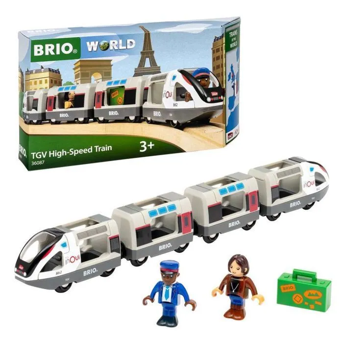 Train TGV INOUI SNCF - BRIO - Circuit en bois - dès 3 ans - 36087-2