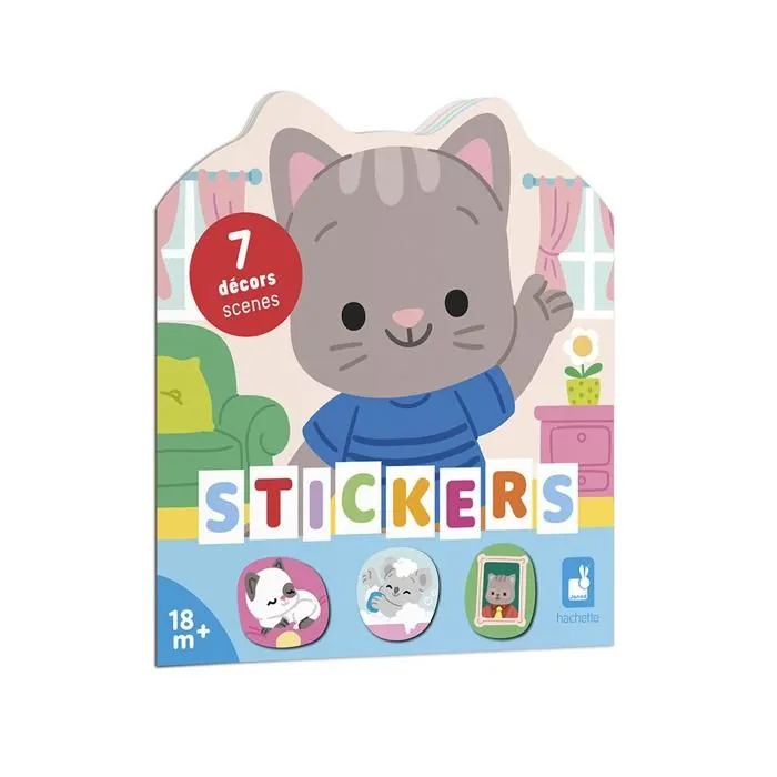 Stickers - Cahier de Stickers Repositionnables - Thème La Maison - Dès 18 mois - Loisir Créatif Enfant-0