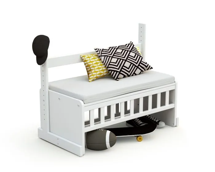 Berceau Cododo CONFORT - AT4 - Blanc - Transformable - Matelas inclus - Hauteur réglable-3